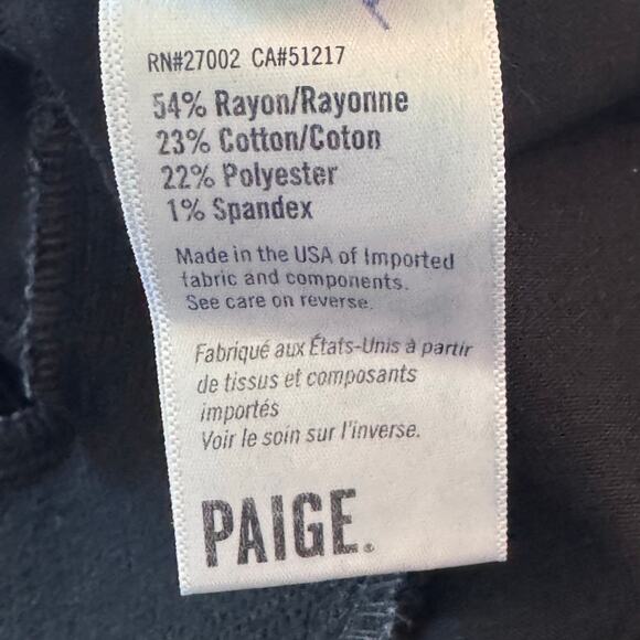 Paige Maternity Verdugo Ultra Skinny Elastic Insets Black Denim Jeans Women’s 24 - Picture 16 of 16